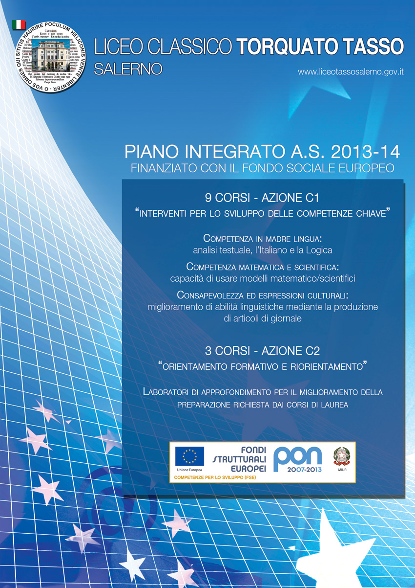 PIANO INTEGRATO a.s. 2013-14 finanziato con il FONDO SOCIALE EUROPEO