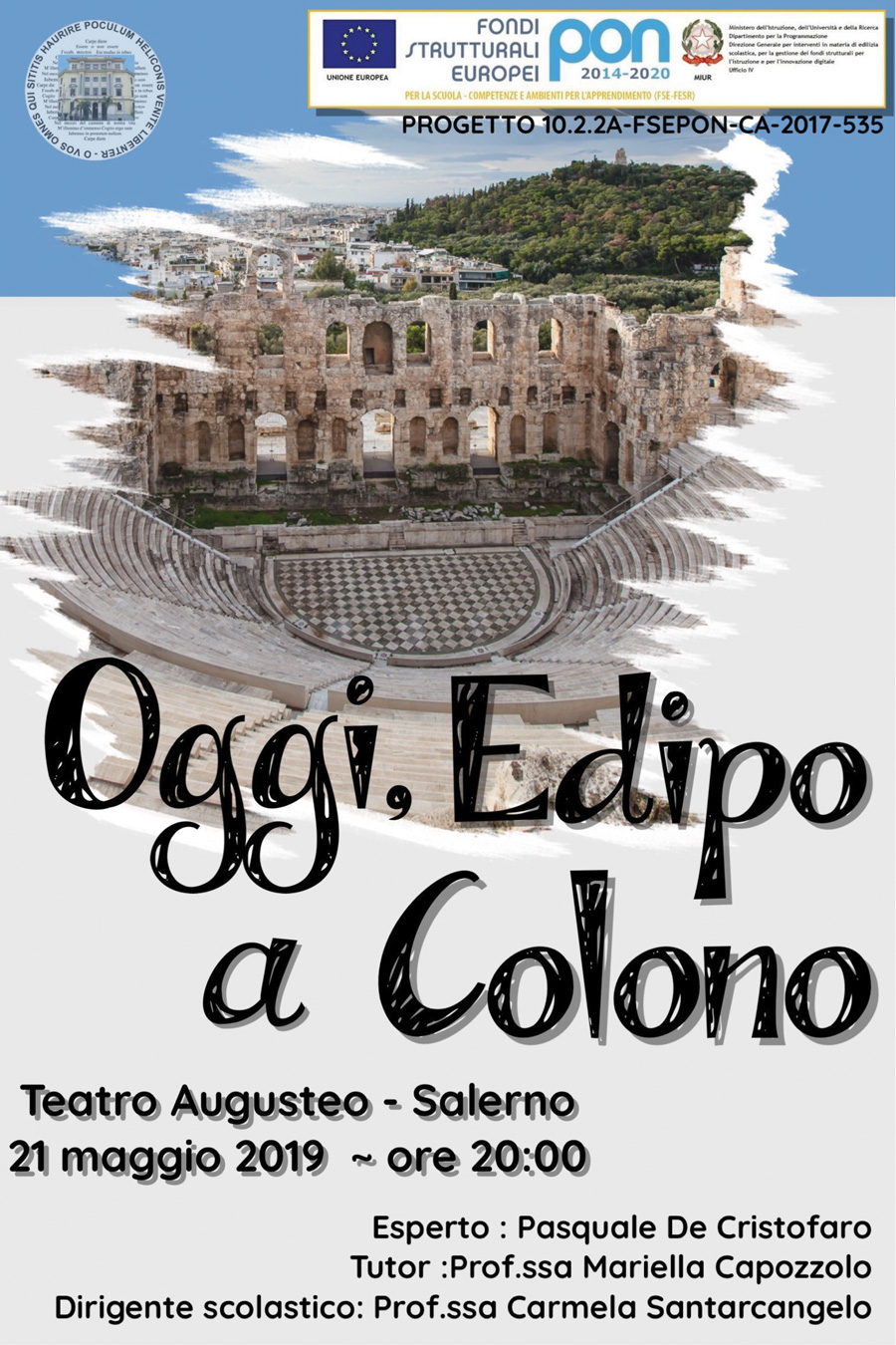 Laboratorio Teatrale: Teatro Augusteo, Salerno. 21/5/2019 ore 20:00